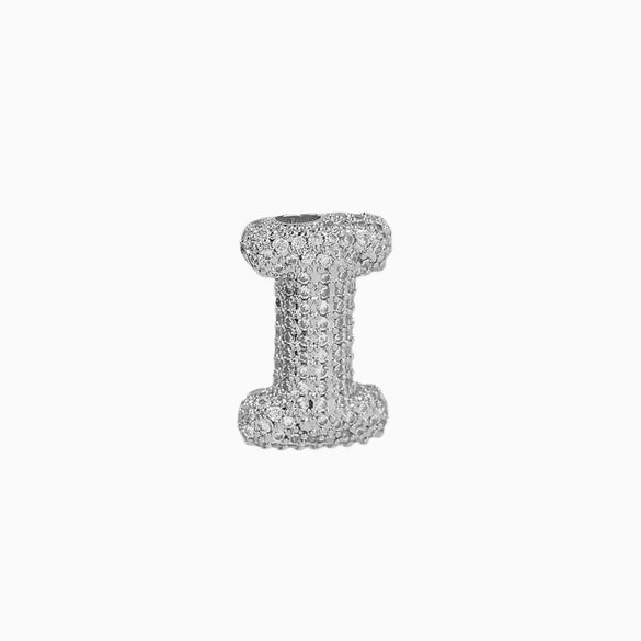 Pendant Necklace Brass Copper Zircon Balloon Bubble Chubby Alphabet Electroplating