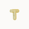 Pendant Necklace Brass Copper Zircon Balloon Bubble Chubby Alphabet Electroplating
