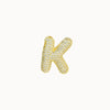Pendant Necklace Brass Copper Zircon Balloon Bubble Chubby Alphabet Electroplating
