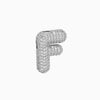 Pendant Necklace Brass Copper Zircon Balloon Bubble Chubby Alphabet Electroplating