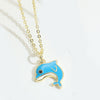 Pendant Necklace Clavicle Chain Cute Animal Style Copper With Mixed Gemstone Setting Star Shape Electroplating For Women