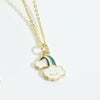 Pendant Necklace Clavicle Chain Cute Animal Style Copper With Mixed Gemstone Setting Star Shape Electroplating For Women