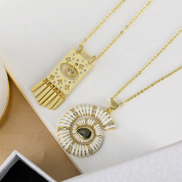 Pendant Necklace Copper Allmatch Animals Zodiac Electroplated Inlaid Zircon