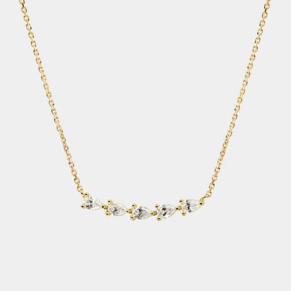 Pendant Necklace Copper Artificial Crystal Geometric Style Furnace Vacuum Plating For Women
