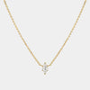 Pendant Necklace Copper Artificial Crystal Geometric Style Furnace Vacuum Plating For Women