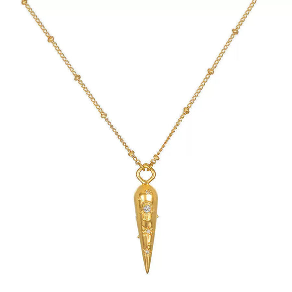 Pendant Necklace Copper Artificial Crystal Geometric Style Furnace Vacuum Plating For Women