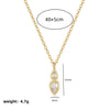 Pendant Necklace Copper Artificial Crystal Geometric Style Furnace Vacuum Plating For Women