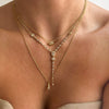 Pendant Necklace Copper Artificial Crystal Geometric Style Furnace Vacuum Plating For Women