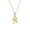 Pendant Necklace Copper Electroplated Highpolished Cursive English Letters