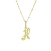 Pendant Necklace Copper Electroplated Highpolished Cursive English Letters