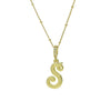 Pendant Necklace Copper Electroplated Highpolished Cursive English Letters
