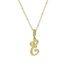 Pendant Necklace Copper Electroplated Highpolished Cursive English Letters