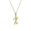 Pendant Necklace Copper Electroplated Highpolished Cursive English Letters