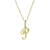 Pendant Necklace Copper Electroplated Highpolished Cursive English Letters