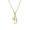 Pendant Necklace Copper Electroplated Highpolished Cursive English Letters