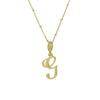 Pendant Necklace Copper Electroplated Highpolished Cursive English Letters