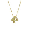 Pendant Necklace Copper Electroplated With Letter Pattern Balloon Bubble Shape