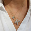 Pendant Necklace Copper Electroplated With Letter Pattern Balloon Bubble Shape
