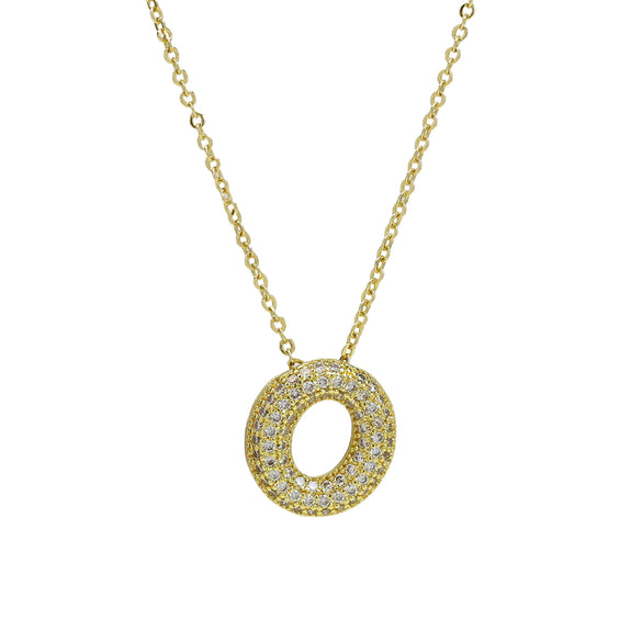 Pendant Necklace Copper Electroplated With Letter Pattern Balloon Bubble Shape