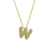 Pendant Necklace Copper Electroplated With Letter Pattern Balloon Bubble Shape