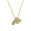 Pendant Necklace Copper Electroplated With Letter Pattern Balloon Bubble Shape