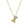 Pendant Necklace Copper Electroplated With Letter Pattern Balloon Bubble Shape