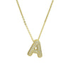 Pendant Necklace Copper Electroplated With Letter Pattern Balloon Bubble Shape