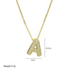 Pendant Necklace Copper Electroplated With Letter Pattern Balloon Bubble Shape