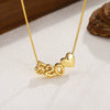 Pendant Necklace Copper Electroplated With Letters Numbers Text Pattern