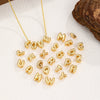 Pendant Necklace Copper Electroplated With Letters Numbers Text Pattern