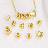Pendant Necklace Copper Electroplated With Letters Numbers Text Pattern