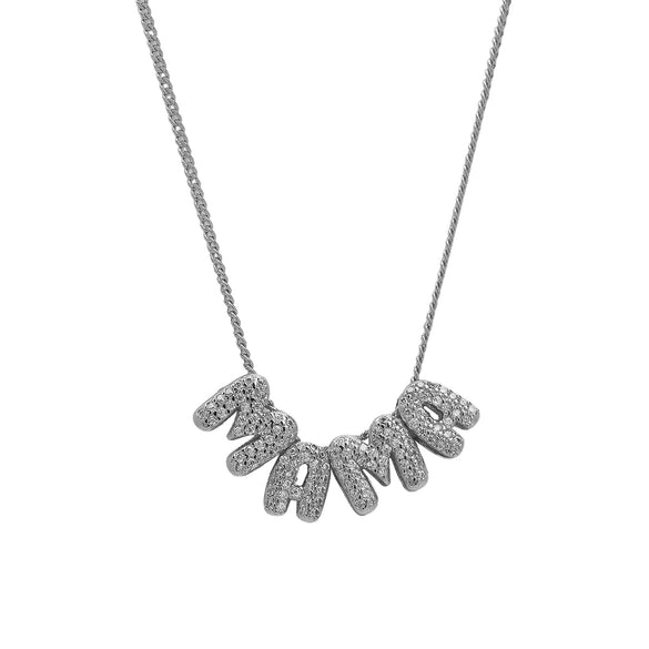 Pendant Necklace Copper Electroplating Alphabet Pattern