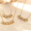 Pendant Necklace Copper Electroplating Alphabet Pattern