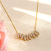 Pendant Necklace Copper Electroplating Alphabet Pattern
