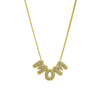 Pendant Necklace Copper Electroplating Alphabet Pattern