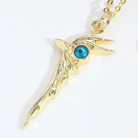 Pendant Necklace Copper Evil Bird Head Shape Geometric Retro Electroplating Mixed Gemstone Setting For Women