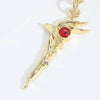 Pendant Necklace Copper Evil Bird Head Shape Geometric Retro Electroplating Mixed Gemstone Setting For Women