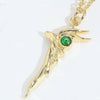Pendant Necklace Copper Evil Bird Head Shape Geometric Retro Electroplating Mixed Gemstone Setting For Women