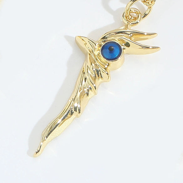 Pendant Necklace Copper Evil Bird Head Shape Geometric Retro Electroplating Mixed Gemstone Setting For Women