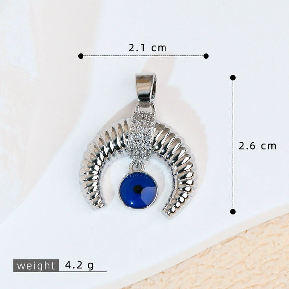 Pendant Necklace Copper Exaggerate Geometric Letters Numbers Text Electroplating