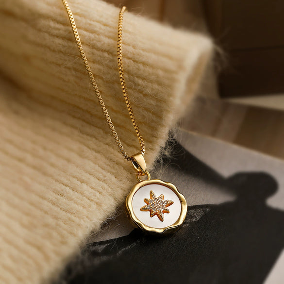 Pendant Necklace Copper Geometric Animal Retro Gold Plated Zircon Bee Minimalist Female