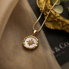 Pendant Necklace Copper Geometric Animal Retro Gold Plated Zircon Bee Minimalist Female