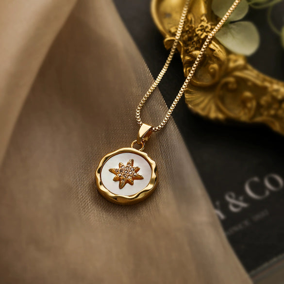 Pendant Necklace Copper Geometric Animal Retro Gold Plated Zircon Bee Minimalist Female