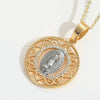 Pendant Necklace Copper Geometric Butterfly Zircon Retro Design Electroplating For Women