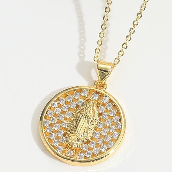 Pendant Necklace Copper Geometric Butterfly Zircon Retro Design Electroplating For Women