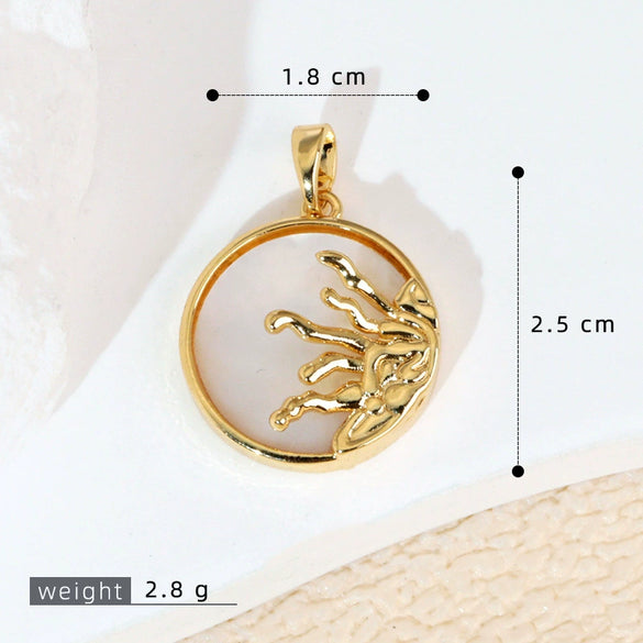 Pendant Necklace Copper Geometric Constellation Star Vintage Electroplating Women's Diy Jewelry Accessories