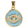 Pendant Necklace Copper Geometric Dripping Oil Microinlaid Zircon Devil's Eye Pendant