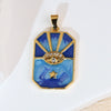Pendant Necklace Copper Geometric Dripping Oil Microinlaid Zircon Devil's Eye Pendant