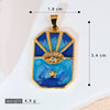 Pendant Necklace Copper Geometric Dripping Oil Microinlaid Zircon Devil's Eye Pendant