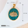 Pendant Necklace Copper Geometric Dripping Oil Microinlaid Zircon Devil's Eye Pendant